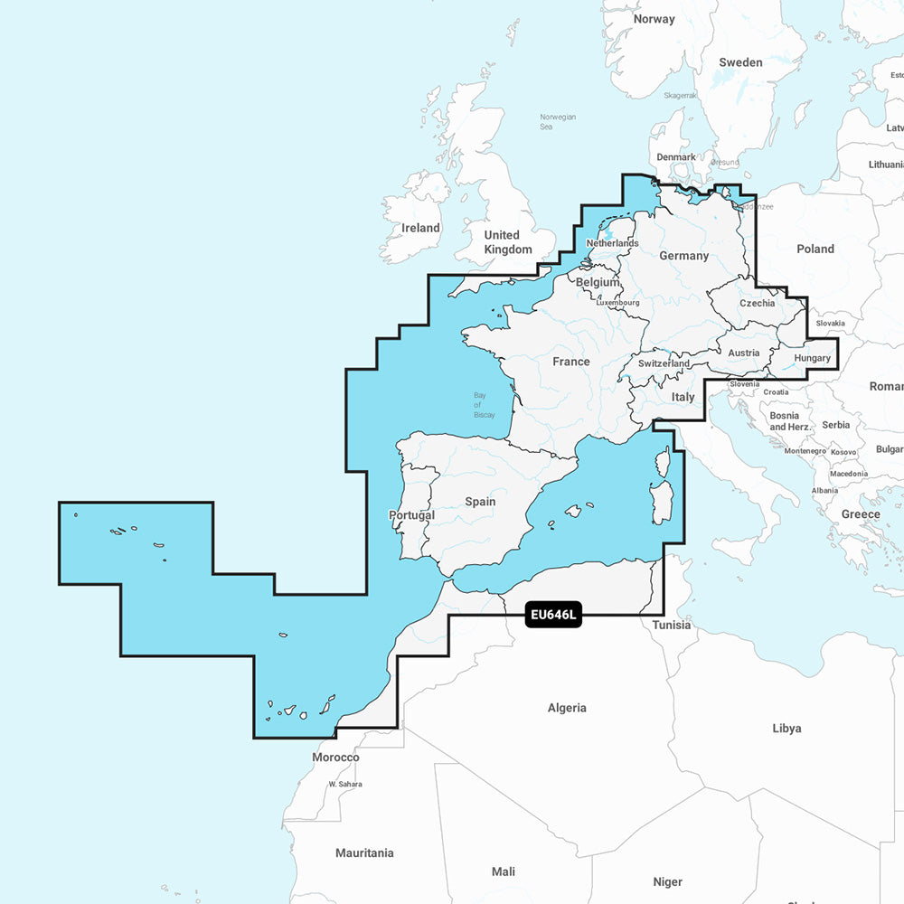 Navionics NAEU646L - Europe, Central West - Navionics+