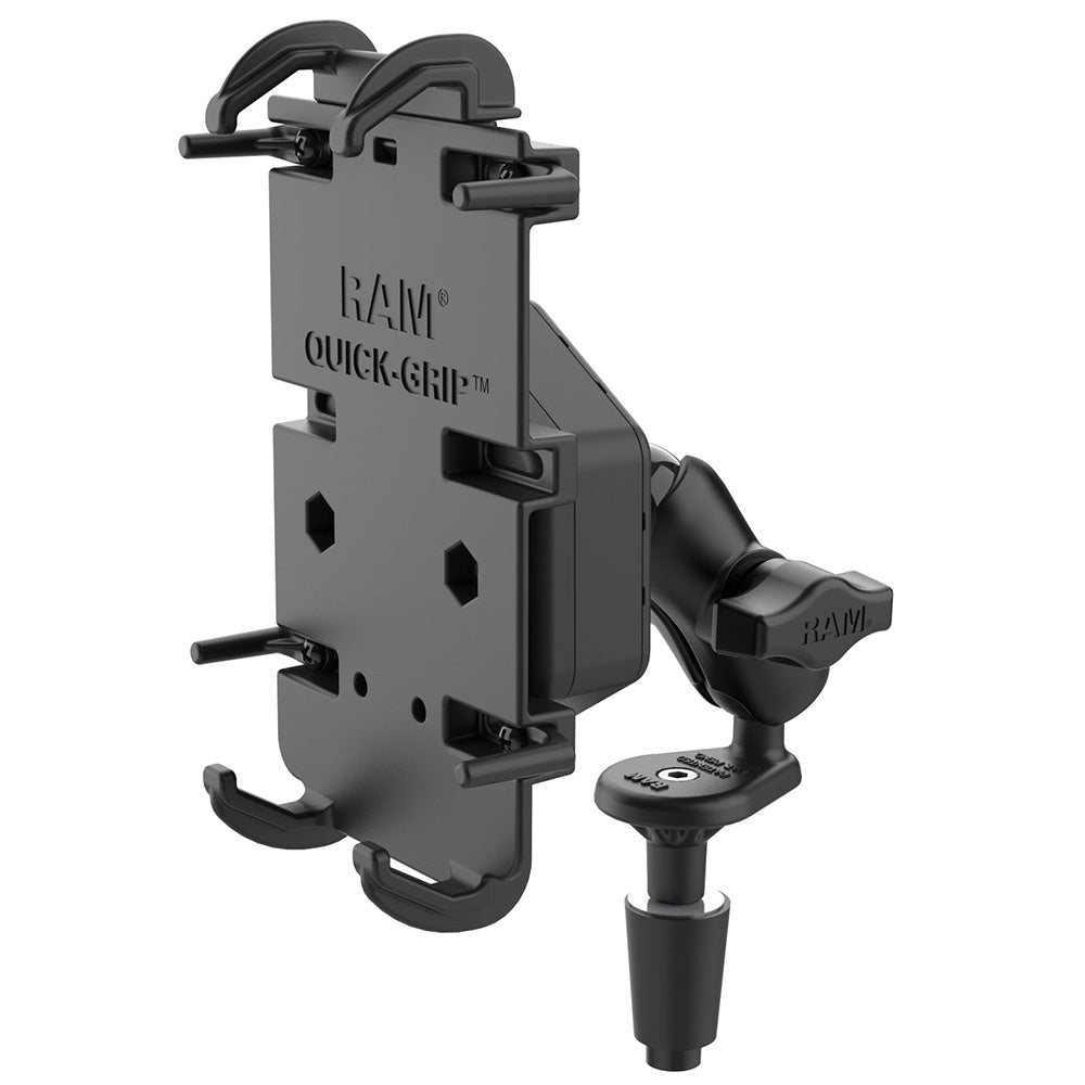 RAM Mount RAM Quick-Grip XL Phone Mount w/Vibe-Safe Fork Stem Base - Short