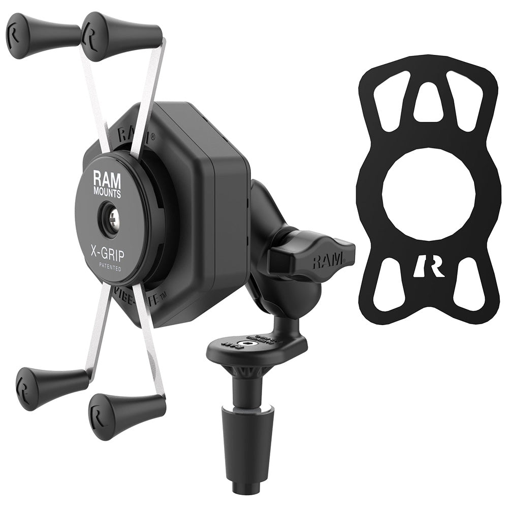 RAM Mount RAM X-Grip Large Phone Mount w/Vibe-Safe Fork Stem Base - Short
