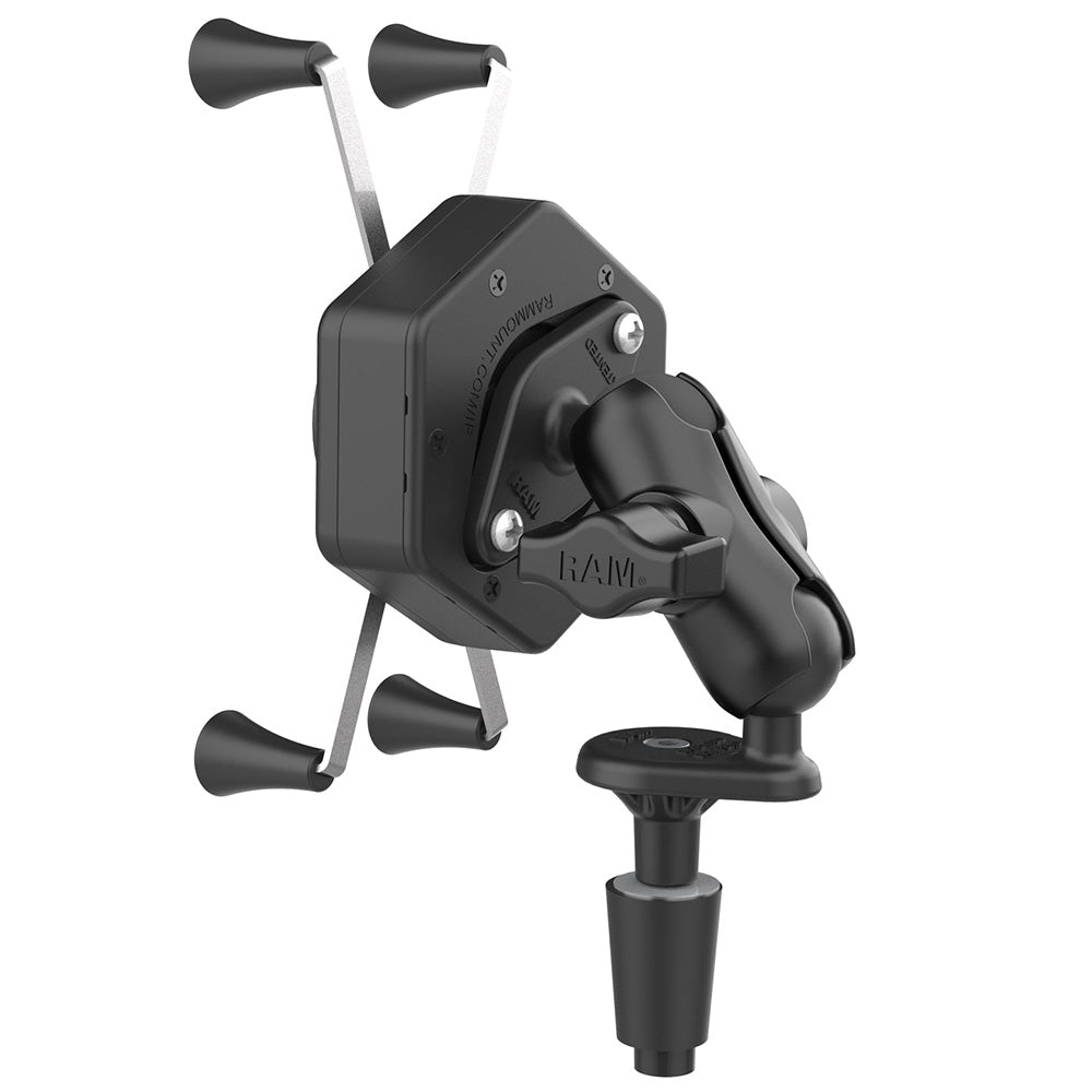 RAM Mount RAM X-Grip Large Phone Mount w/Vibe-Safe Fork Stem Base - Short