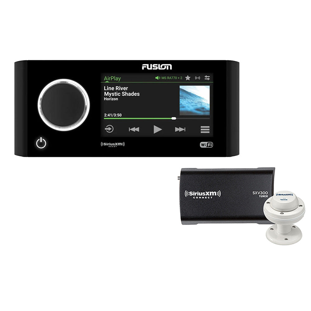 Fusion Apollo MS-RA770 Touchscreen AM/FM/BT/SiriusXM Stereo w/SiriusXM SXV300 Connect Tuner Marine/RV Antenna