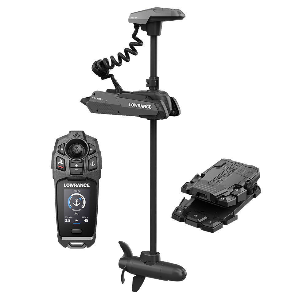 Lowrance Recon FW 60" Trolling Motor - Includes Freesteer Joystick Remote, Wireless Foot Pedal HDI Nosecone