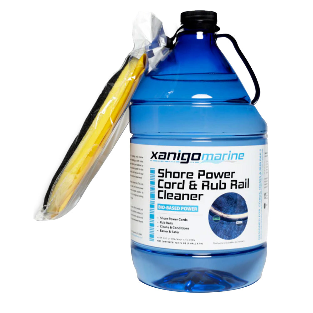 Xanigo Marine Shore Power Cord Rub Rail Cleaner - 1 Gallon