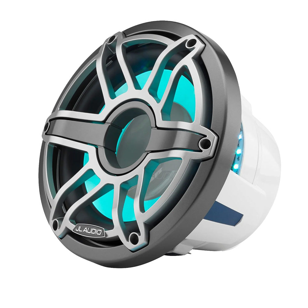 JL Audio M6 10" Marine Infinite-Baffle Subwoofer w/Titanium Sport Grille Transflective LED Lighting - M6-10IB-S-GmTi-i-4