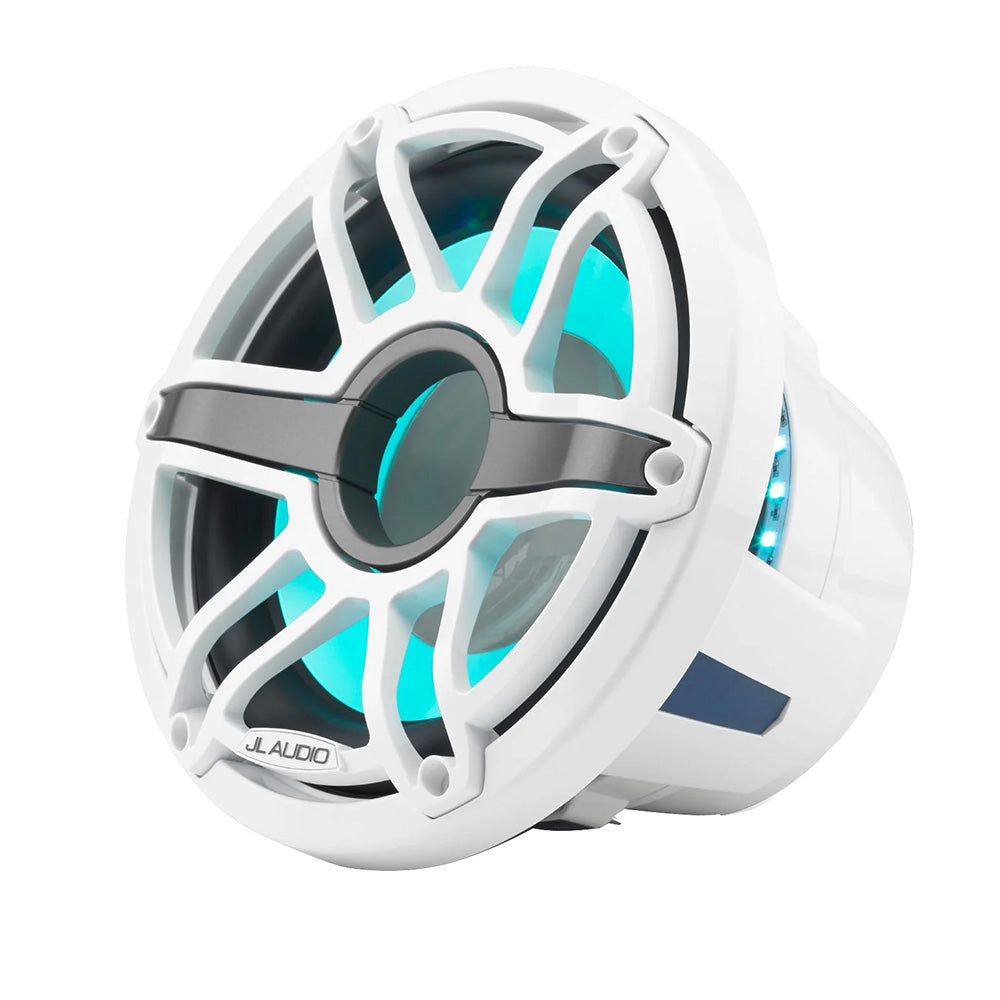 JL Audio M6 10" Marine Subwoofer w/Gloss White Sport Grille Transflective LED Lighting - M6-10W-S-GwGw-i-4
