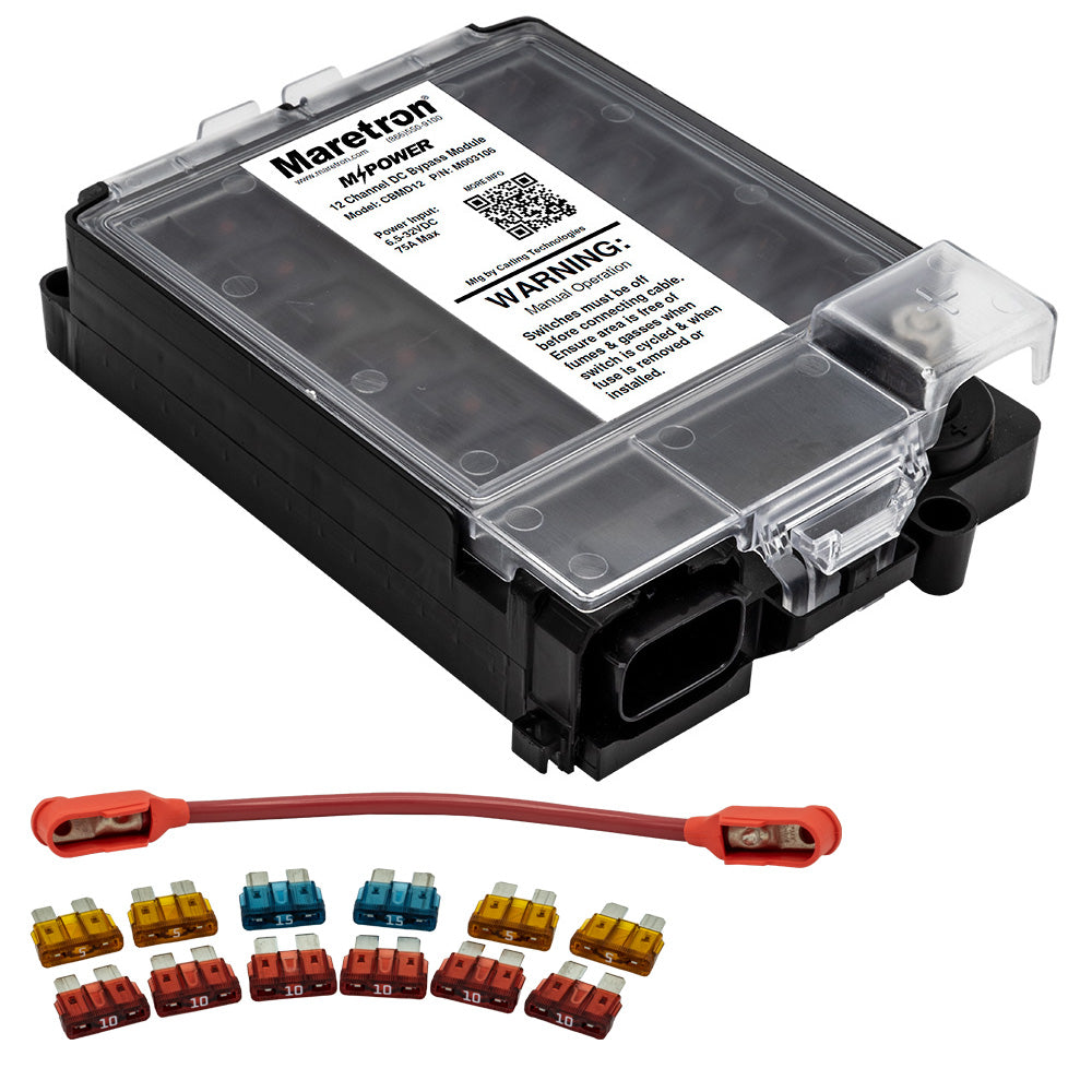 Maretron 12 Circuit Bypass Module NMEA 2K w/Fuse Pack Jumper Wire