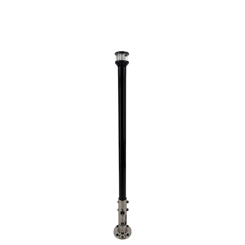 Seaview 12" Manually Folding Light Post w/316 Stainless Steel Base LTBLED12C5 Navigation Light - Black