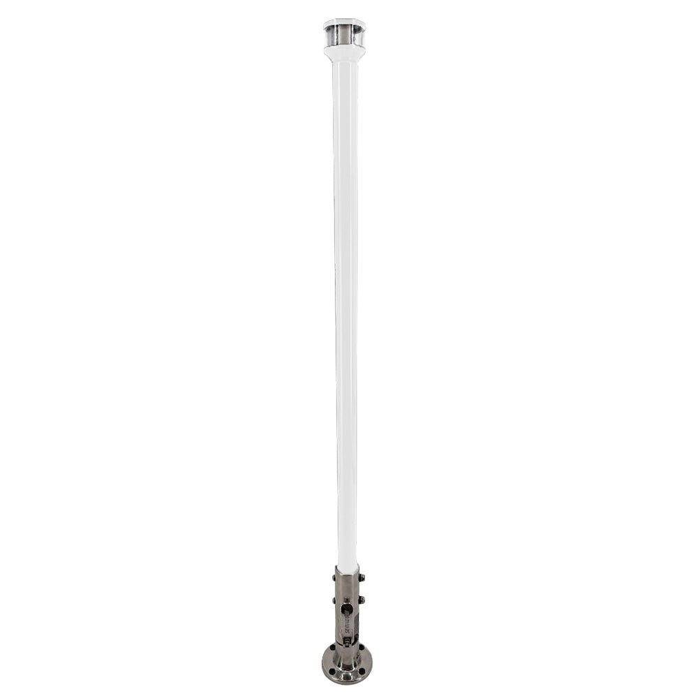 Seaview 36" Manually Folding Light Post w/316 Stainless Steel Base LTBLED12C5 Navigation Light - White
