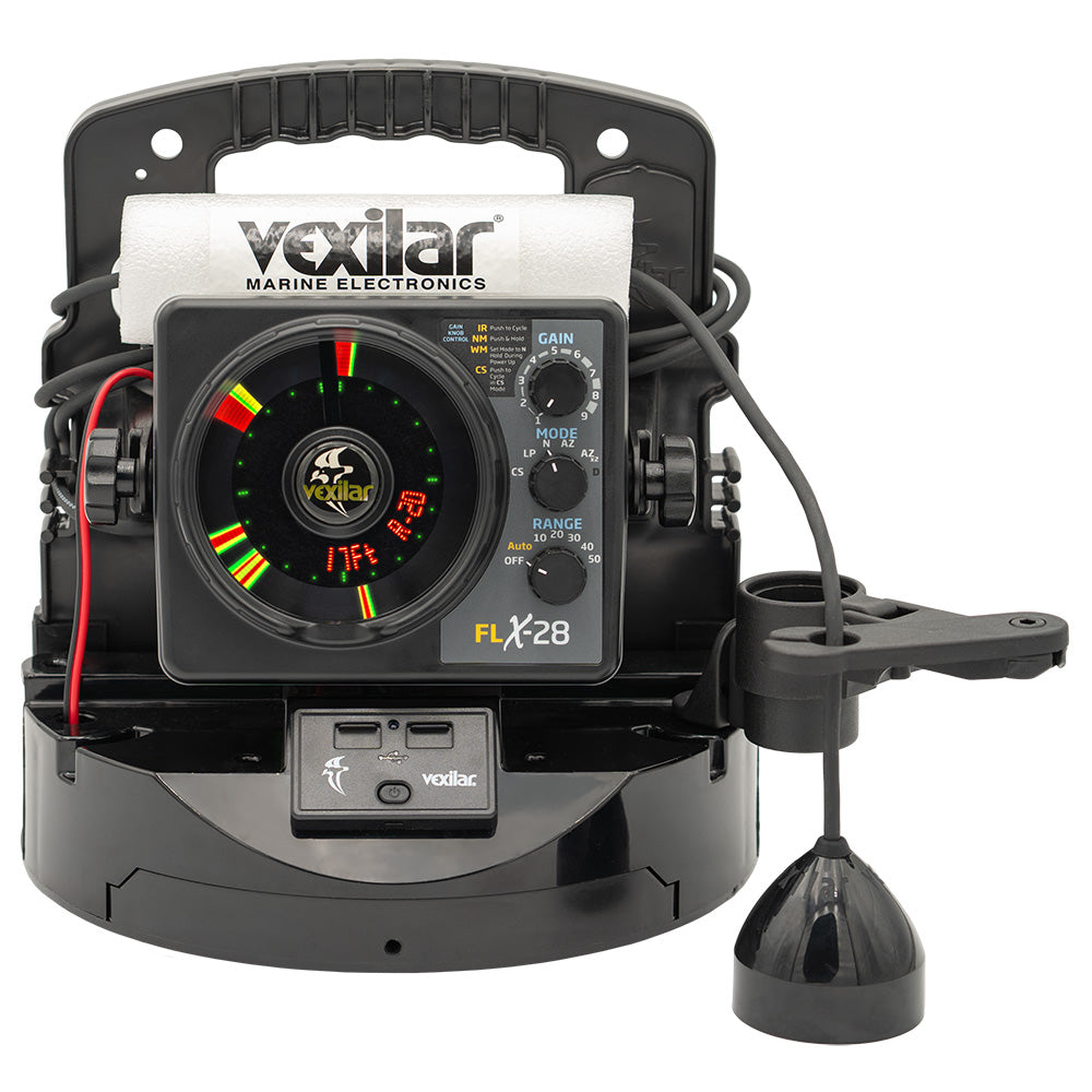 Vexilar FLX-28 Pro Pack Elite Fishing System w/Pro View Ice-Ducer Vexilar Lithium Battery