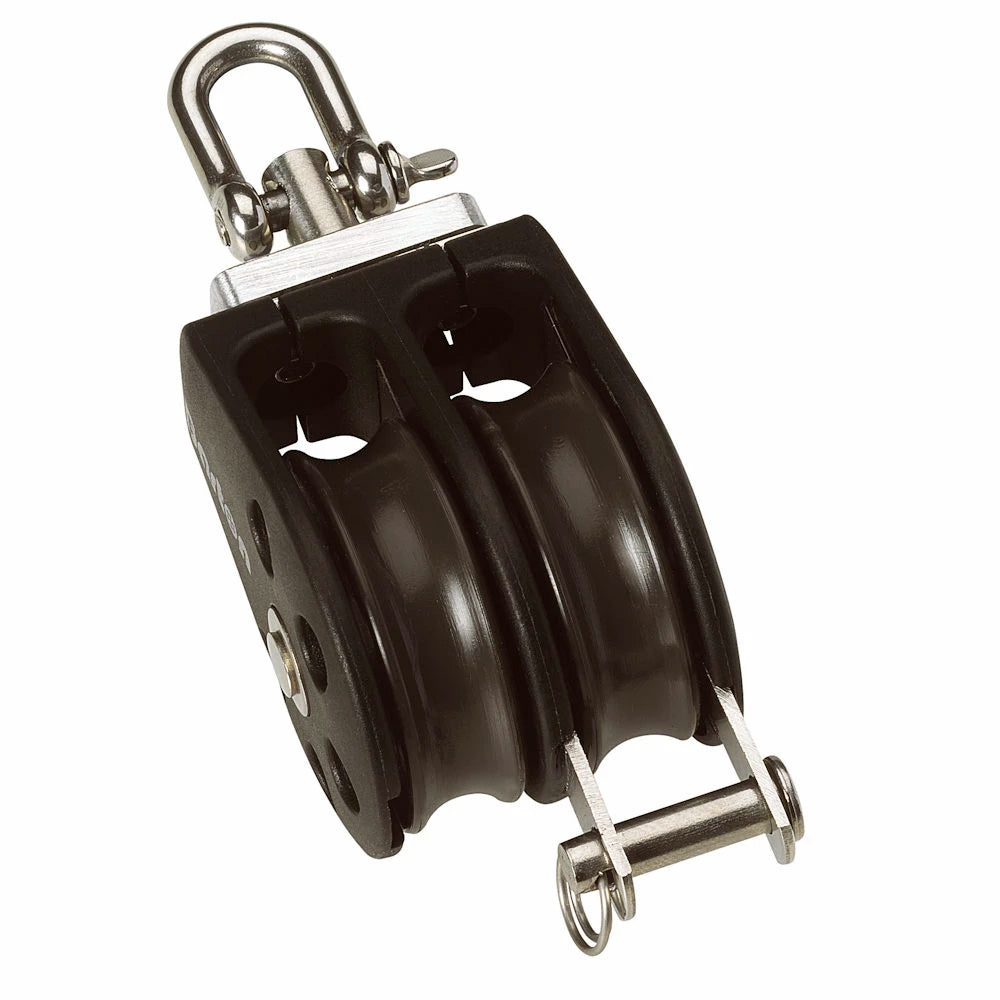 Barton Size 3 45mm Plain Bearing Pulley Block Double Swivel Becket