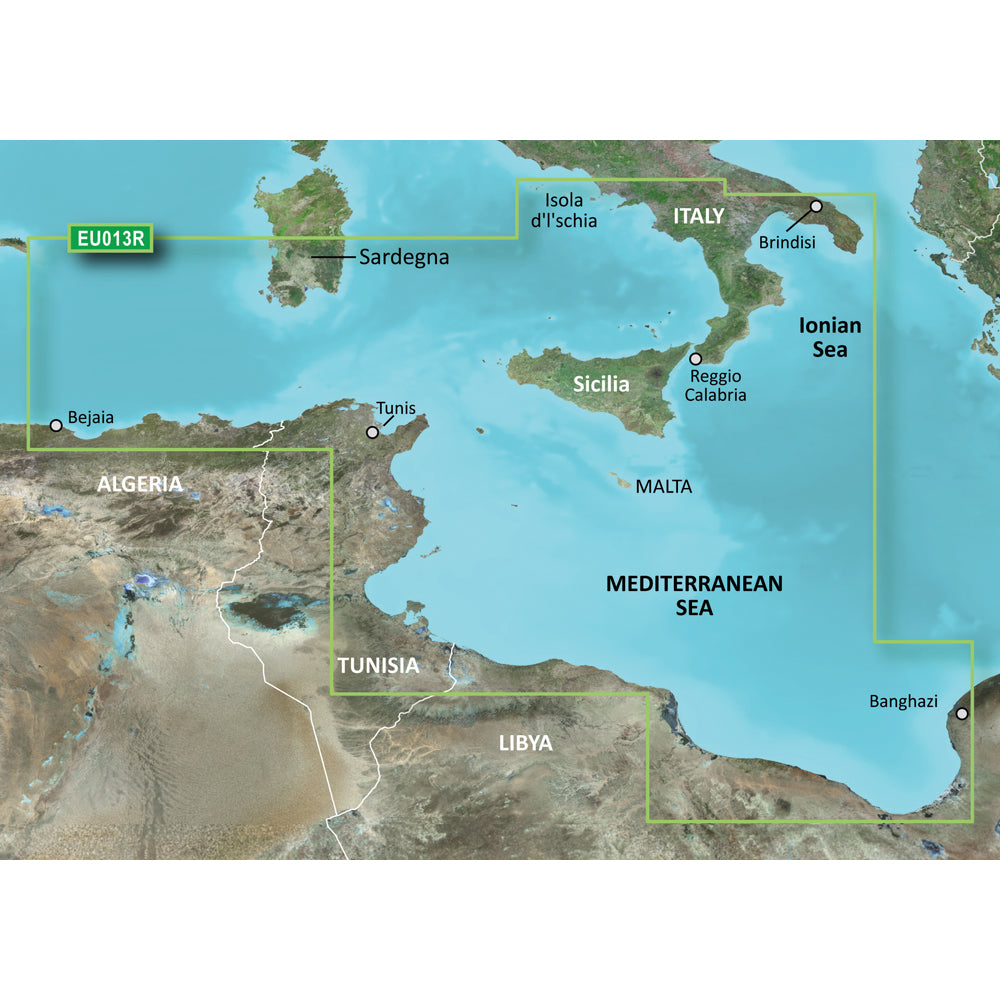 Garmin BlueChart g3 Vision HD - VEU013R - Italy Southwest Tunisia - microSD/SD
