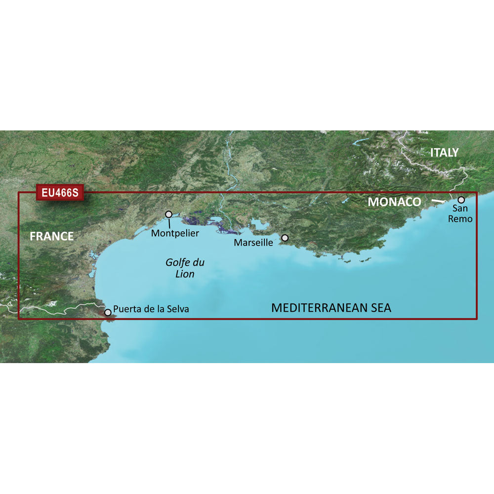 Garmin BlueChart g3 Vision HD - VEU466S - Golfe Du Lion to San Remo - microSD/SD