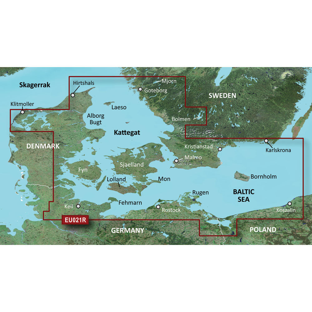 Garmin BlueChart g3 HD - HXEU021R - Denmark East Sweden Southeast - microSD/SD