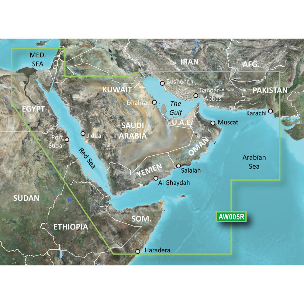 Garmin BlueChart g3 HD - HXAW005R - The Gulf Red Sea - microSD/SD