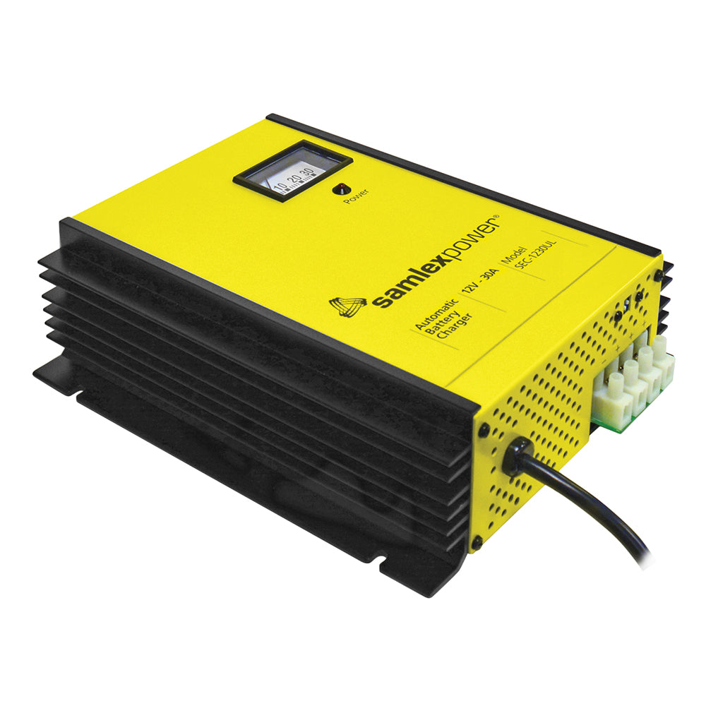Samlex 30A Battery Charger - 12V - 3-Bank - 3-Stage w/Dip Switch Lugs