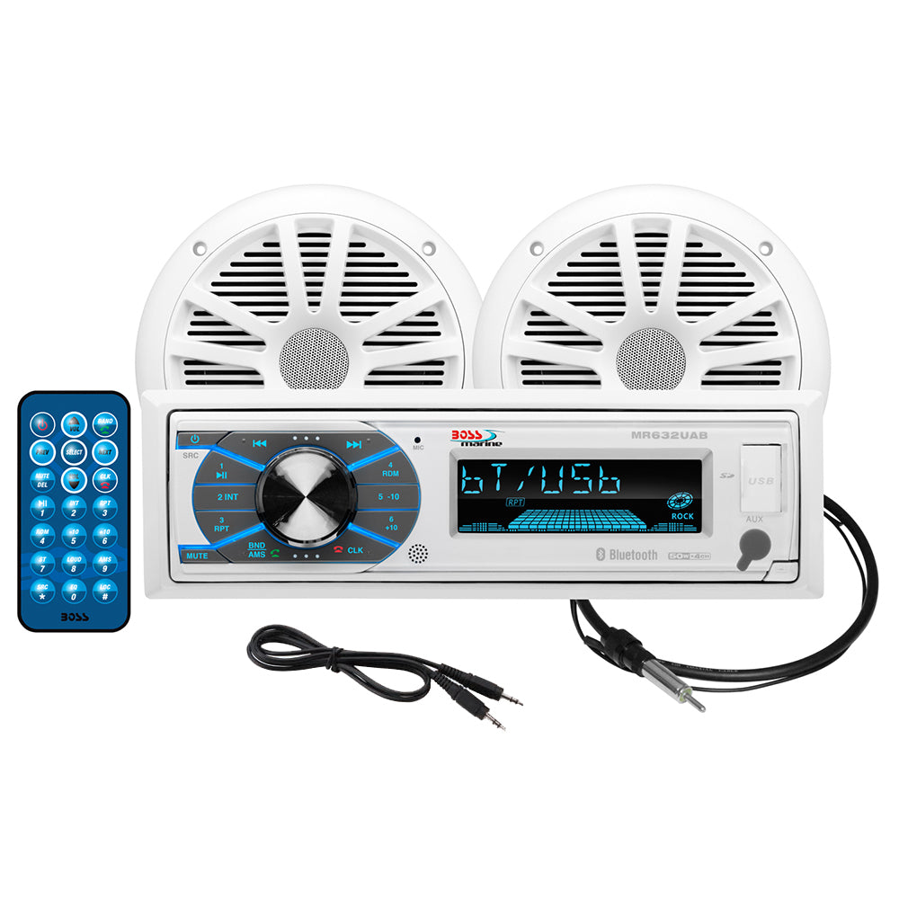 Boss Audio MCK632WB.6 Marine Stereo 6.5" Speaker Kit - White