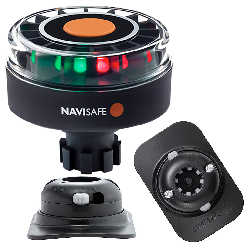 Navisafe Navilight Tricolor 2NM w/Navibolt Base RIB Mount - Black
