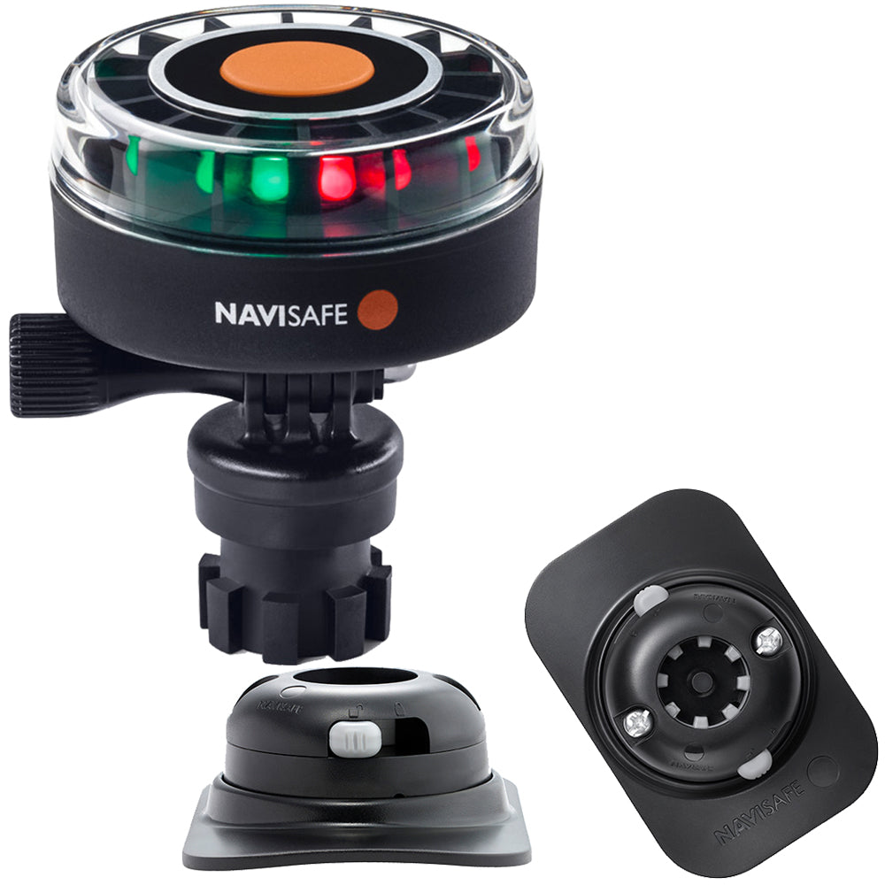 Navisafe Navilight 2NM Tricolor w/Navimount Base RIB Mount - Black