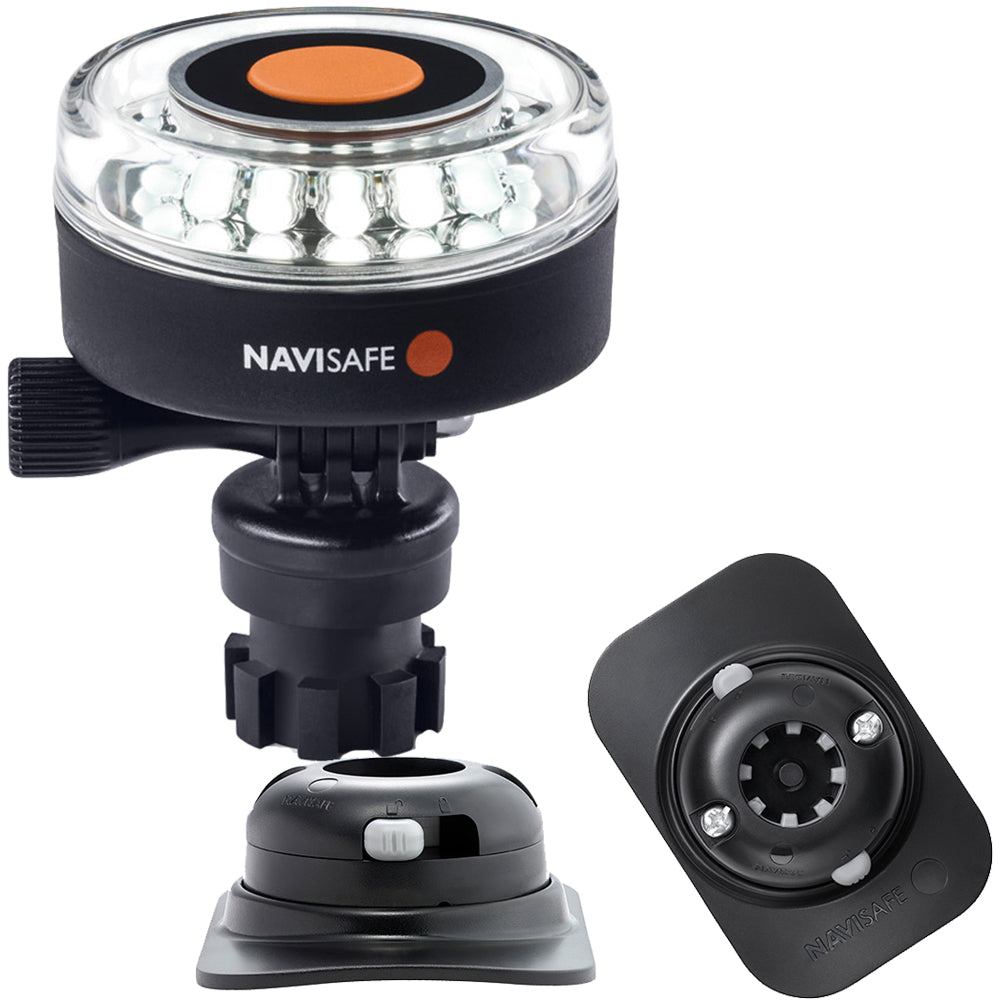 Navisafe Navilight 360 2NM White w/Navimount Base RIB Mount - Black