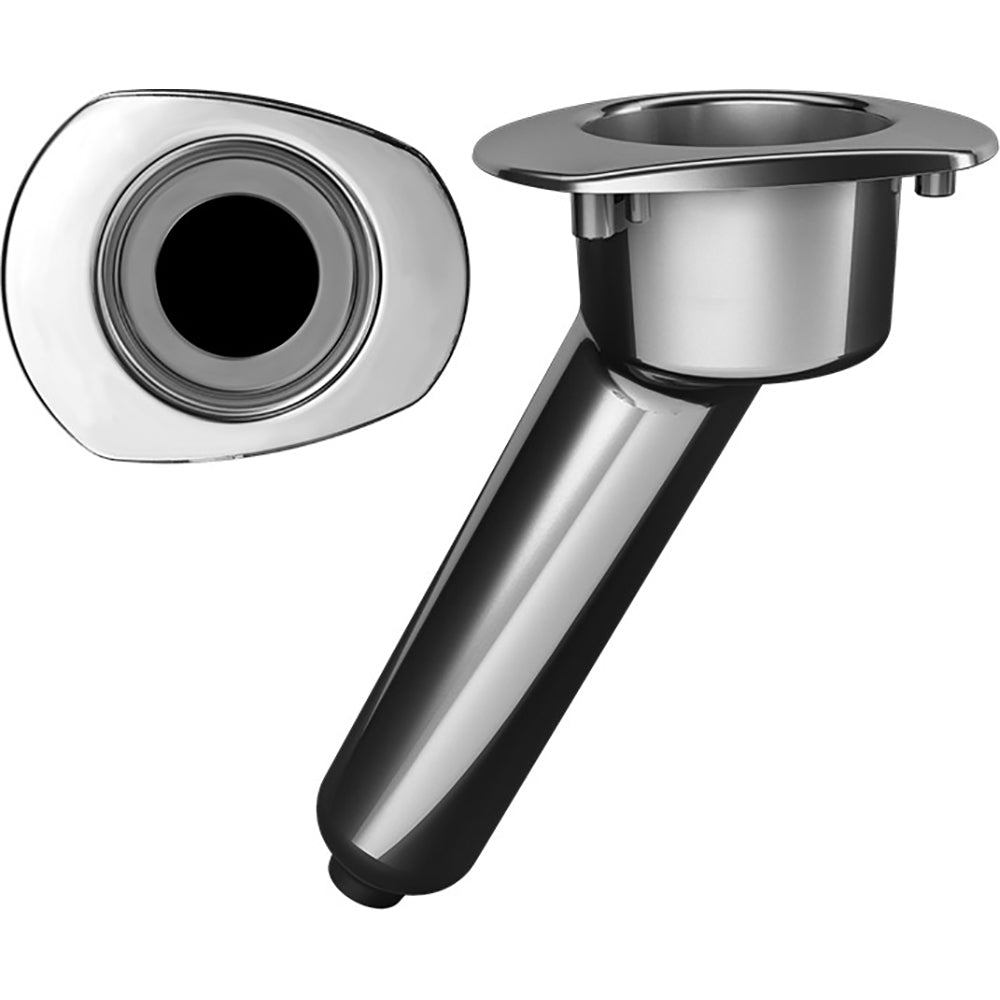 Mate Series Elite Screwless Stainless Steel 30 Rod Cup Holder - Drain - Oval Top