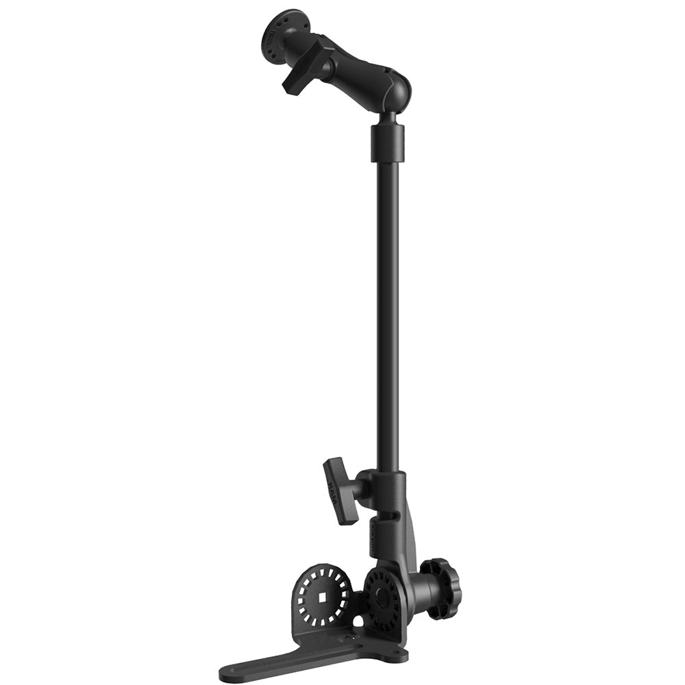 RAM Mount Universal No-Drill RAM POD HDVehicle Mount w/Double Socket Arm 2.5" Round Base AMPs Hole Pattern