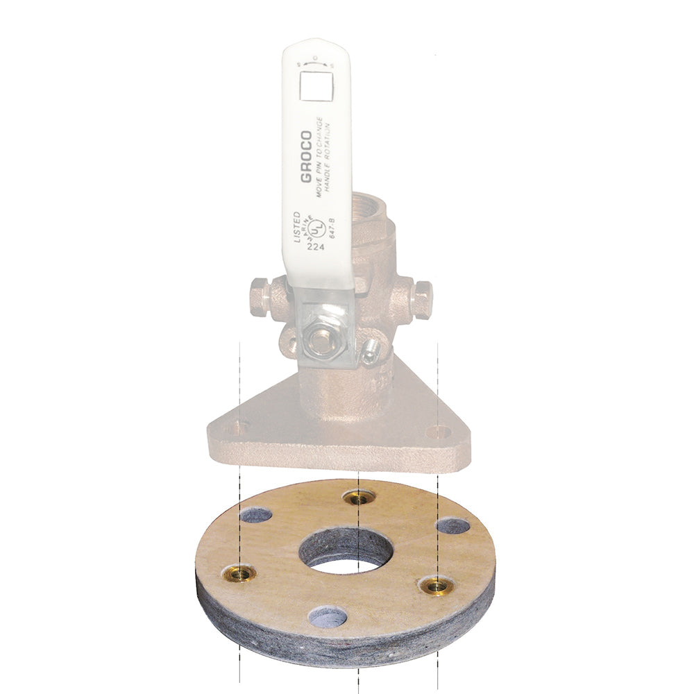 GROCO Backing Block f/2" 2-1/2" Seacocks
