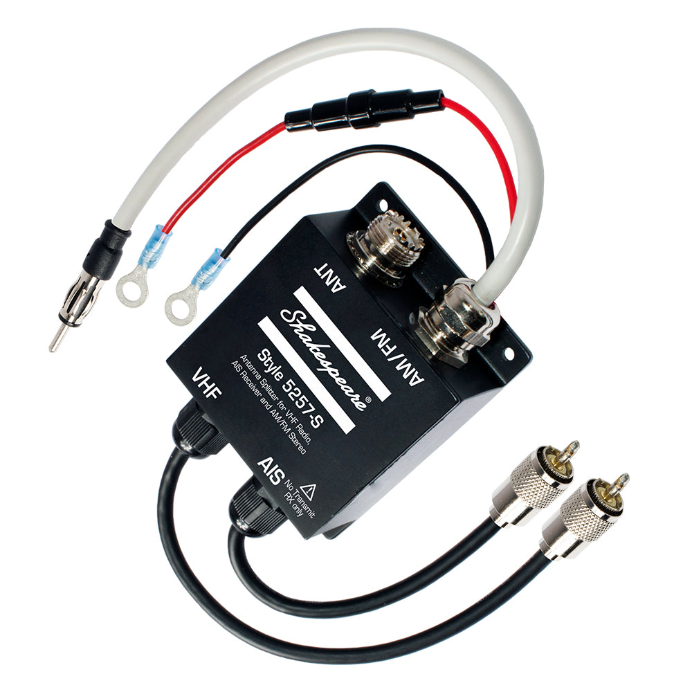 Shakespeare 5257-S Antenna Splitter f/VHF Radio, AIS Receiver AM/FM Stereo