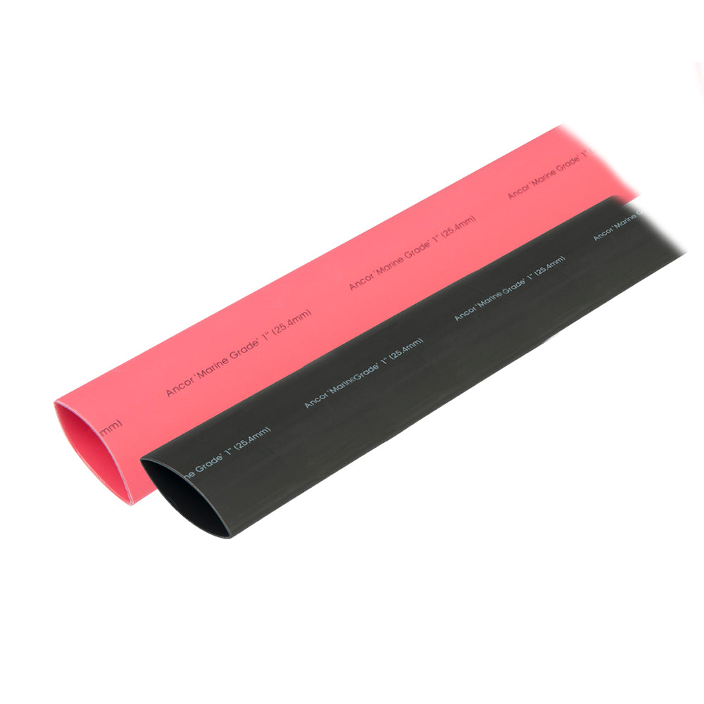 Ancor Heat Shrink Tubing 1" x 3" - Black Red Combo