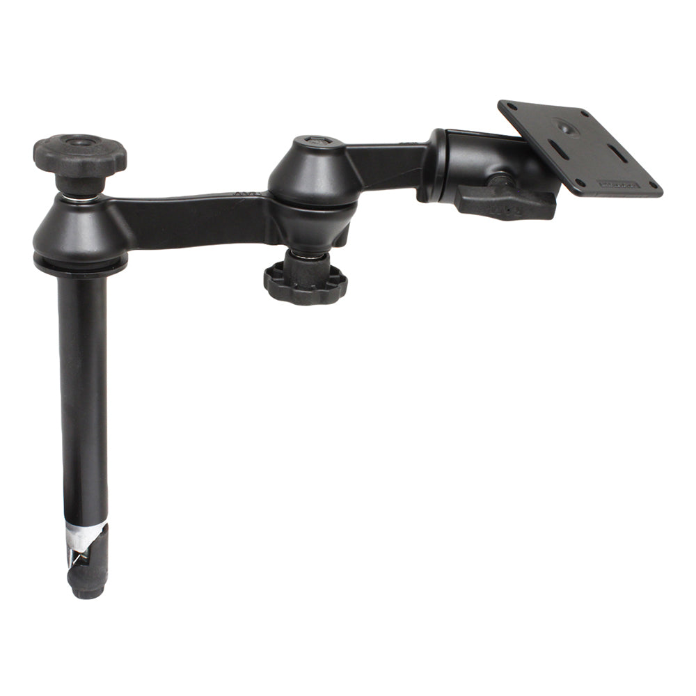 RAM Mount 8" Upper Pole w/Double Swing Arms 75 x 75mm VESA Plate