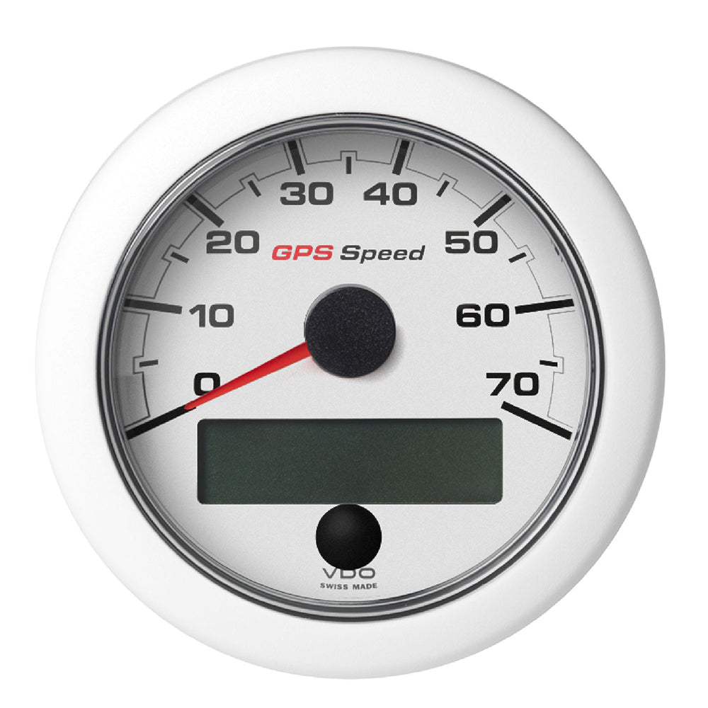 Veratron 3-3/8" (85mm) OceanLink GPS Speedometer (0-70 KN/MPH/KMH) - White Dial Bezel