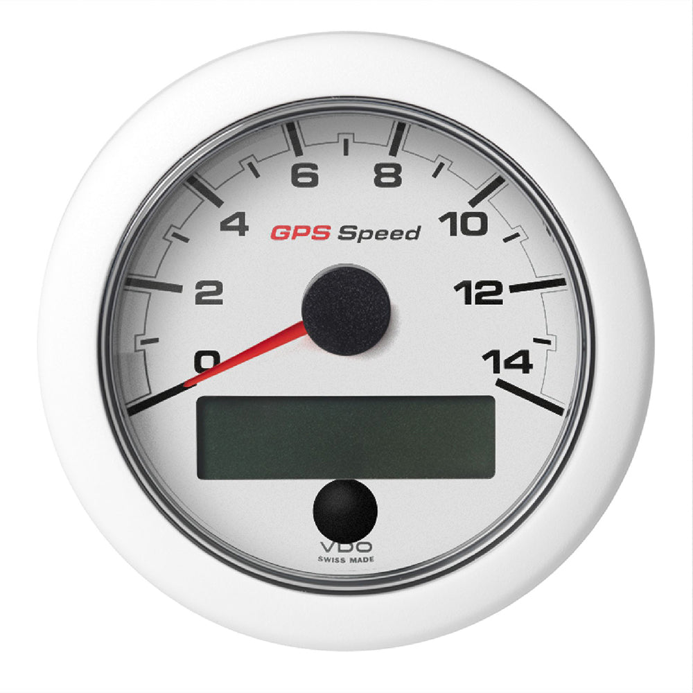 Veratron 3-3/8" (85mm) OceanLink GPS Speedometer (0-14 KN/MPH/KMH) White Dial Bezel