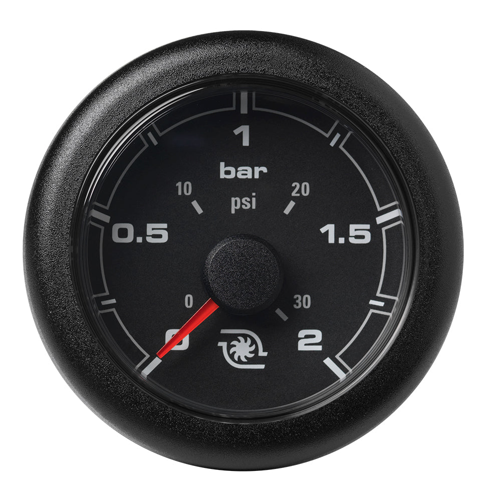 Veratron 52MM (2-1/16") OceanLink Boost Pressure Gauge - 2 Bar/30 PSI - Black Dial Bezel