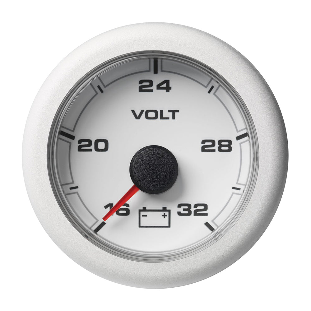 Veratron 52MM (2-1/16") OceanLink Battery Voltage Gauge - 16 to 32V - White Dial Bezel