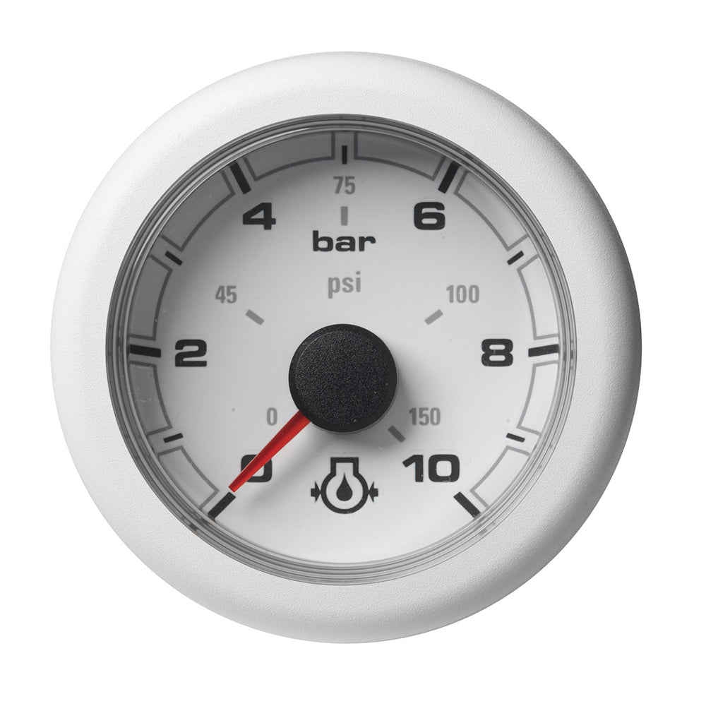 Veratron 52MM (2-1/16") OceanLink Engine Oil Pressure - 10 Bar/150 PSI - White Dial Bezel