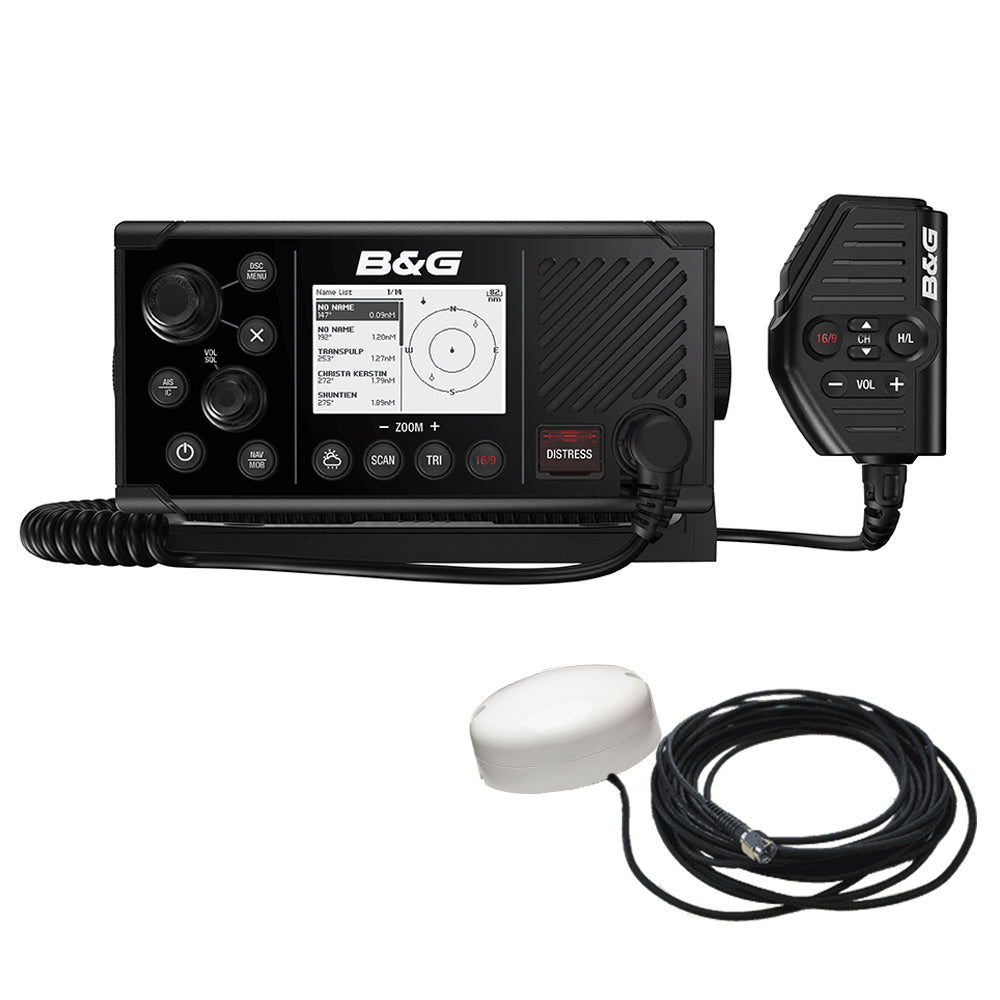 BG V60-B VHF Marine Radio w/DSC, AIS (Receive Transmit) GPS-500 GPS Antenna