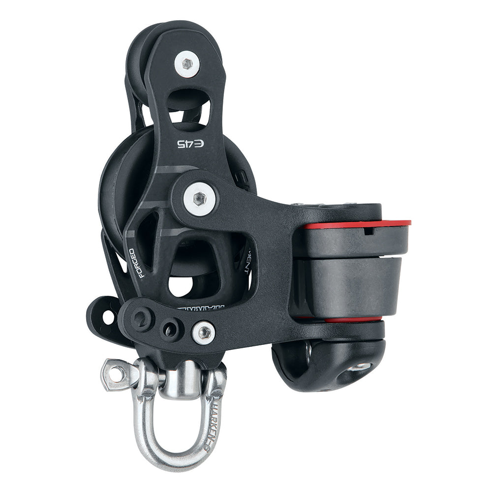 Harken 45mm Single Aluminum Element Fiddle Block w/Swivel 150 Cam Cleat