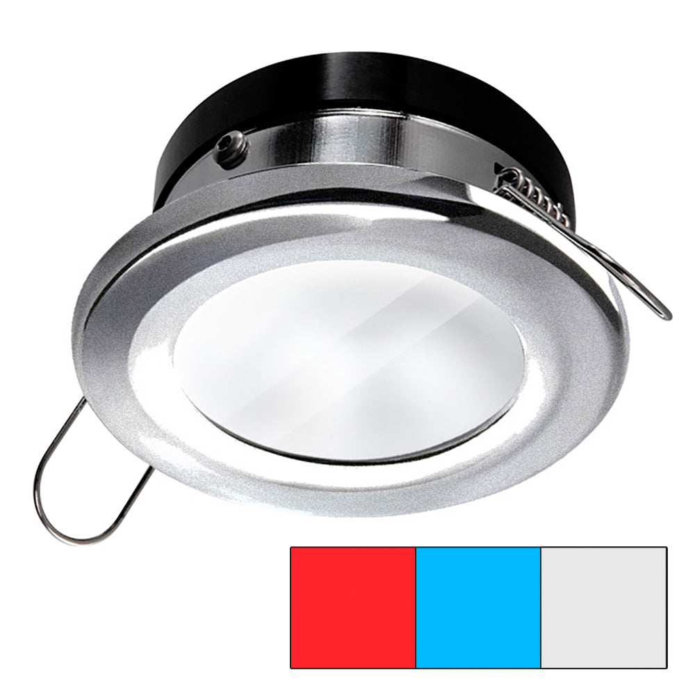 i2Systems Apeiron A1120 Spring Mount Light - Round - Red, Cool White Blue - Brushed Nickel