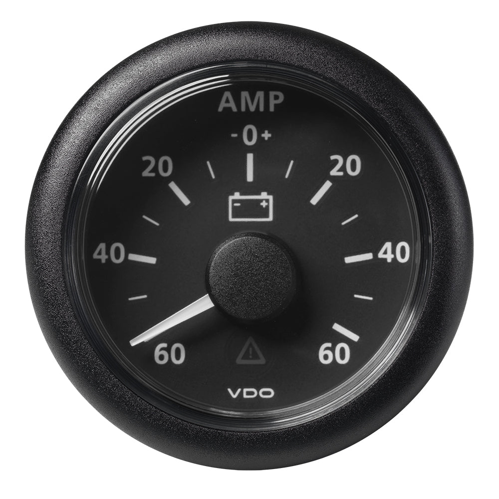 Veratron 52MM (2-1/16") ViewLine Battery Status Gauge -60/+60AMP - Black Dial Bezel