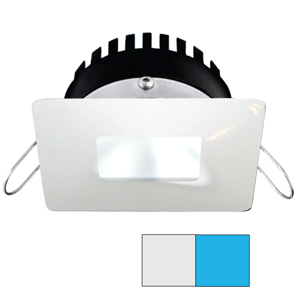 i2Systems Apeiron PRO A506 - 6W Spring Mount Light - Square/Square - Cool White Blue - White Finish