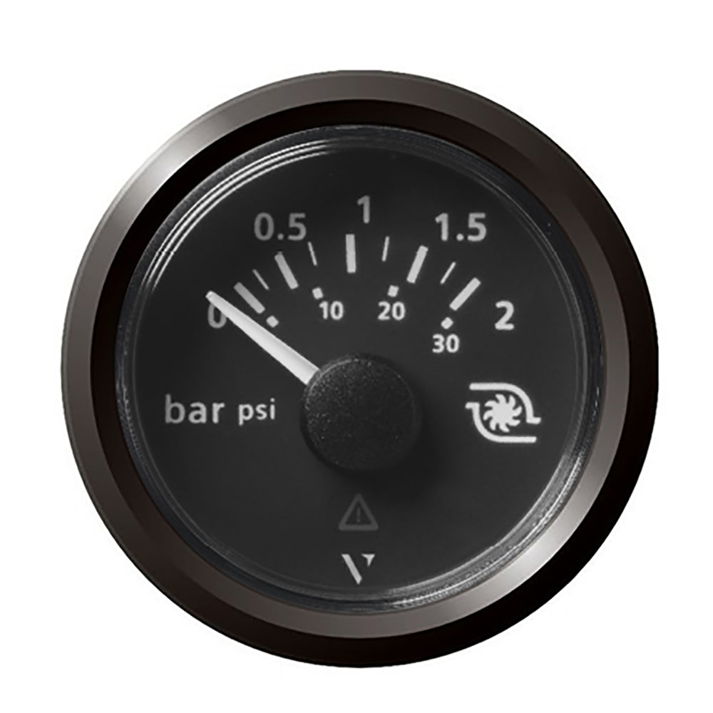 Veratron 52MM (2-1/16") ViewLine Boost Pressure Gauge 2 Bar/30 PSI - Black Dial Triangular Bezel