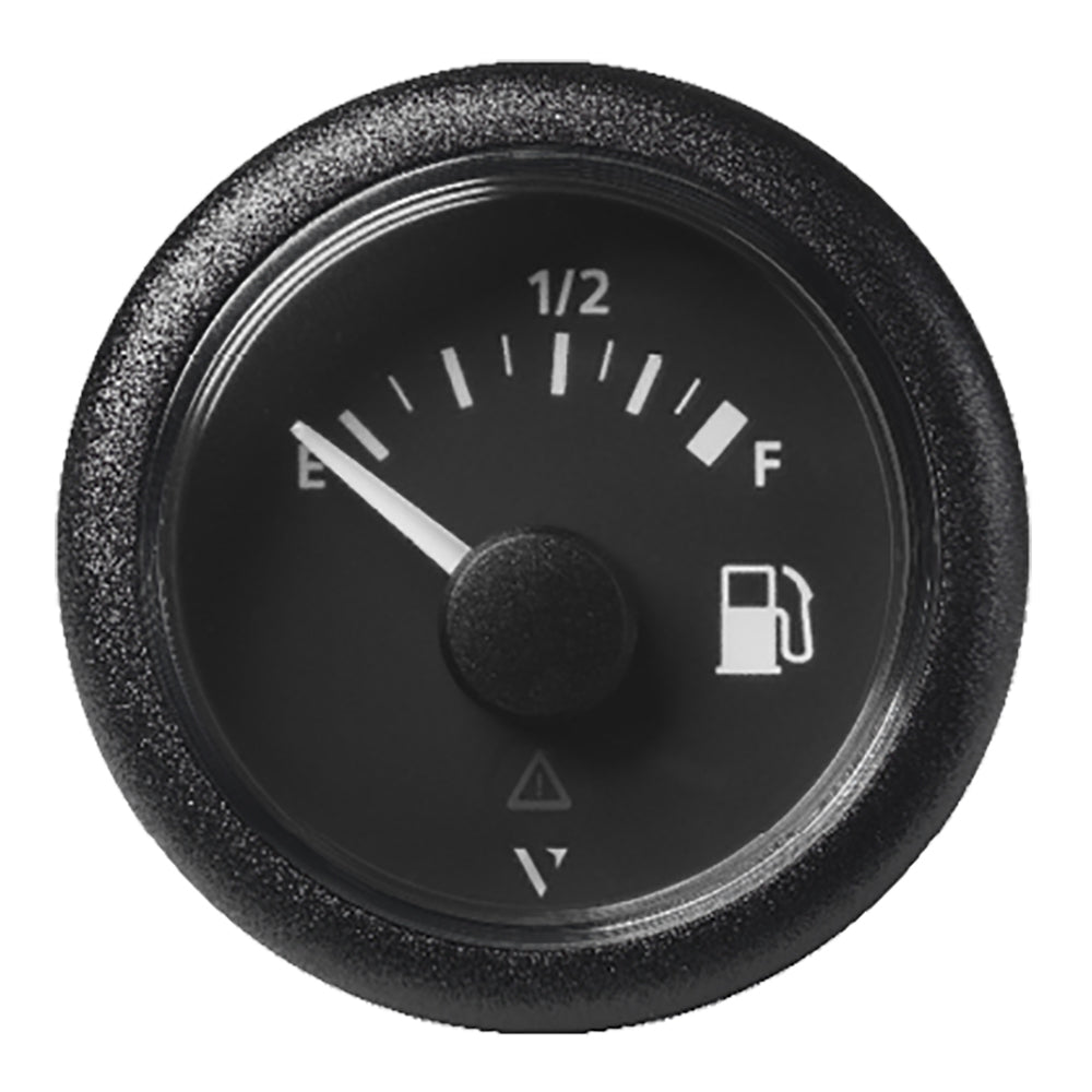 Veratron 52MM (2-1/16") ViewLine Fuel Level Gauge Empty-Full - 90-4 OHM - Black Dial Round Bezel