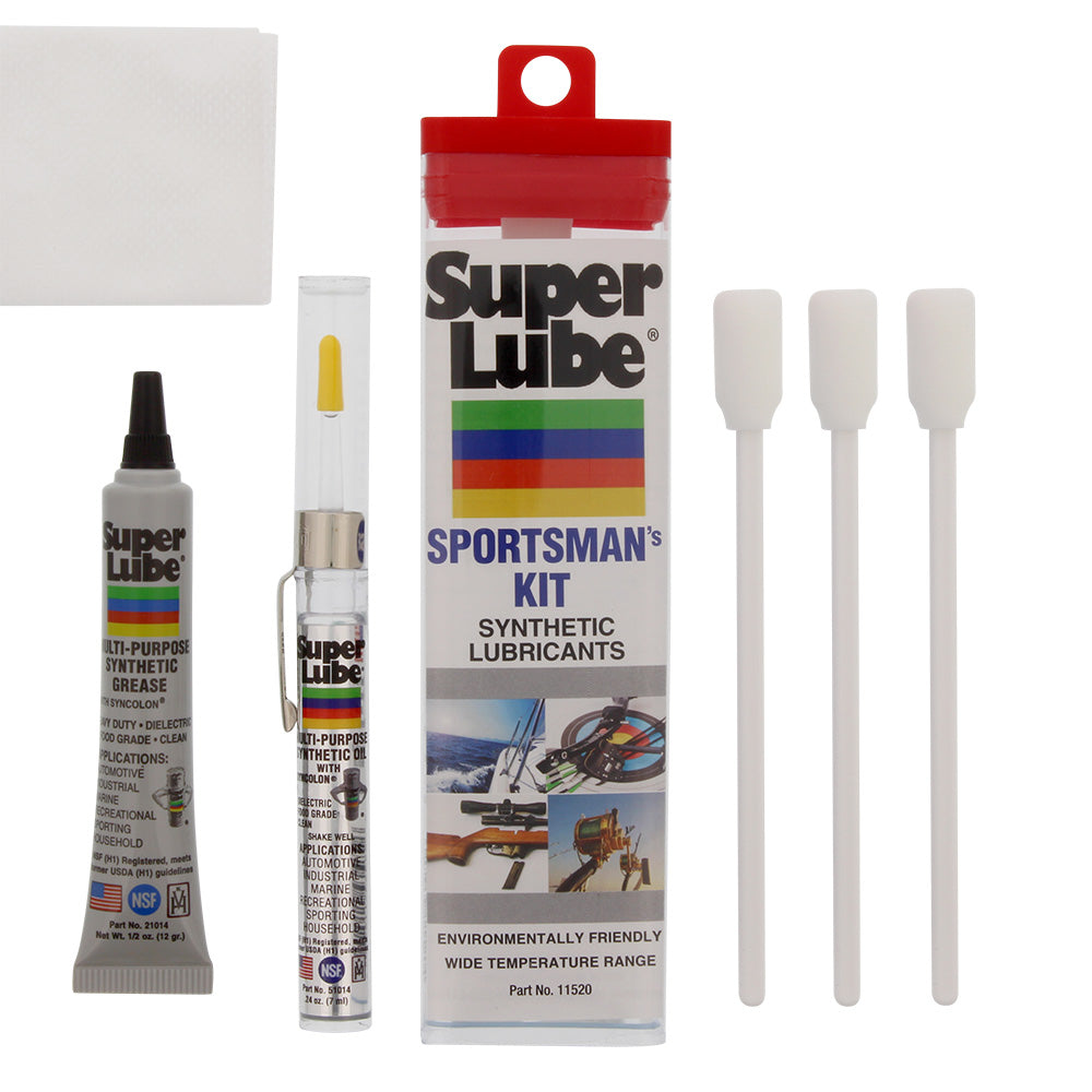 Super Lube Sportsman's Kit w/ Oil, Grease, Cleaning Cloth, and Foam Swabs
