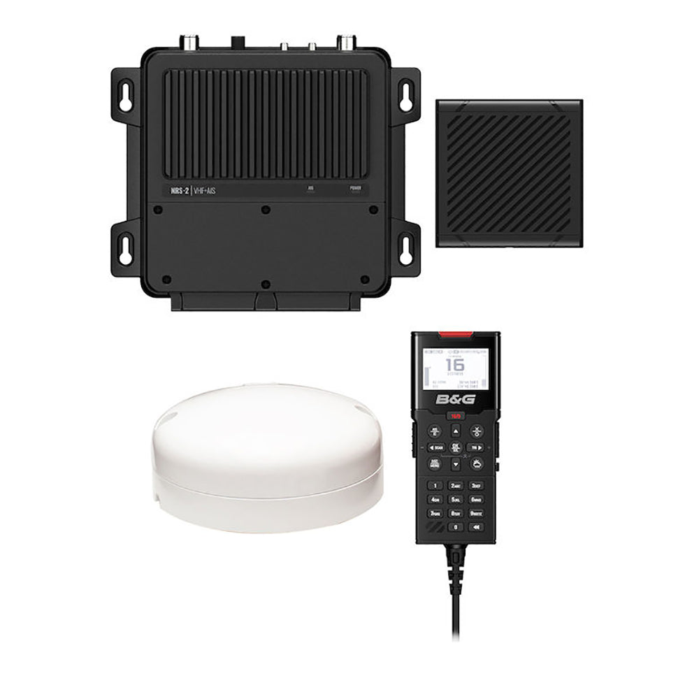 BG V100-B Black Box VHF Radio w/Built-In AIS Transmitter Receiver External GP-500 GPS Antenna