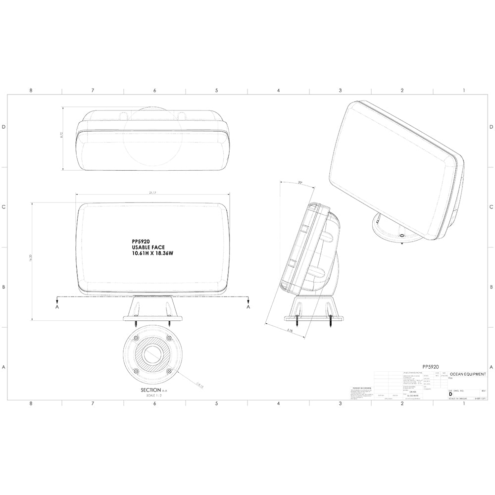 NavPod PowerPod Pre-Cut f/Simrad NSS16 evo3 BG Zeus3 16