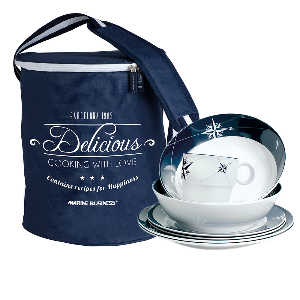 Marine Business Melamine Tableware Set Basket - NORTHWIND - Set of 24