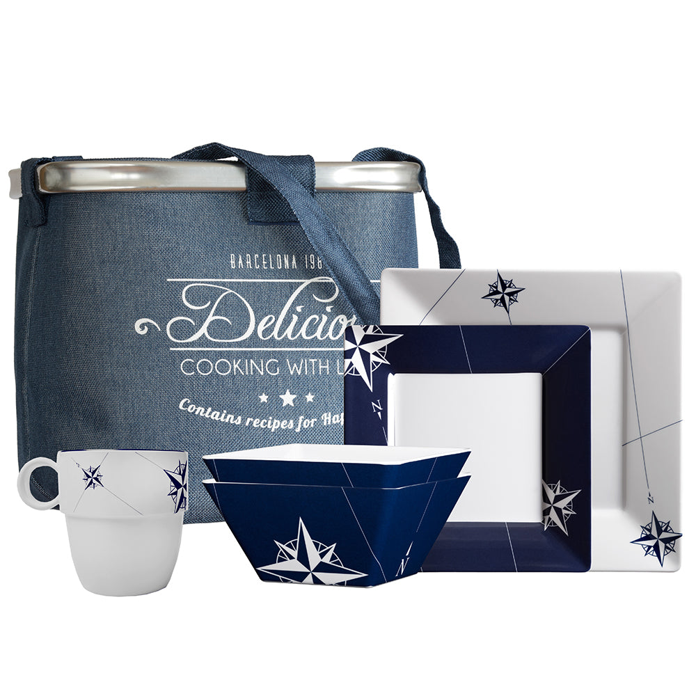 Marine Business Melamine Square Tableware Basket - NORTHWIND - Set of 24