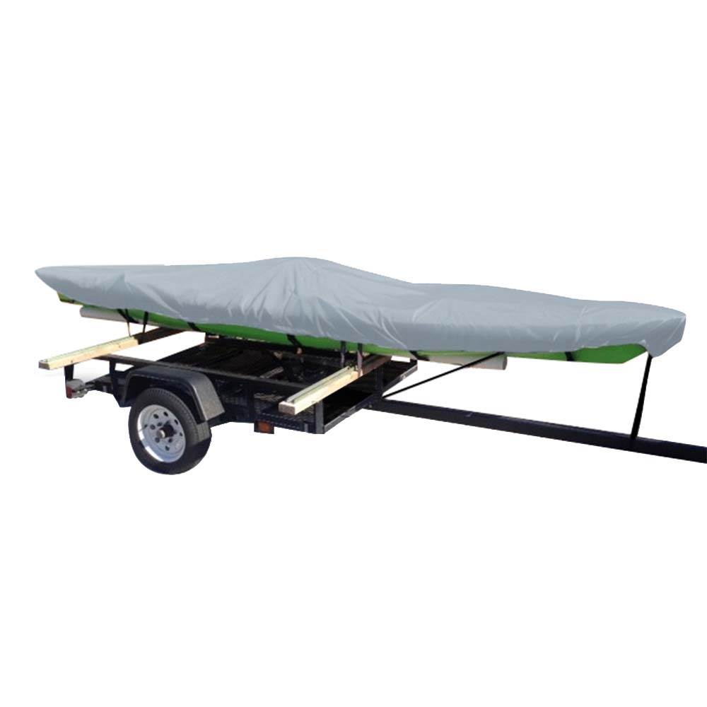 Carver Poly-Flex II Extra Wide Styled-to-Fit Cover f/14.5 Fishing Kayaks Trailerable - Grey