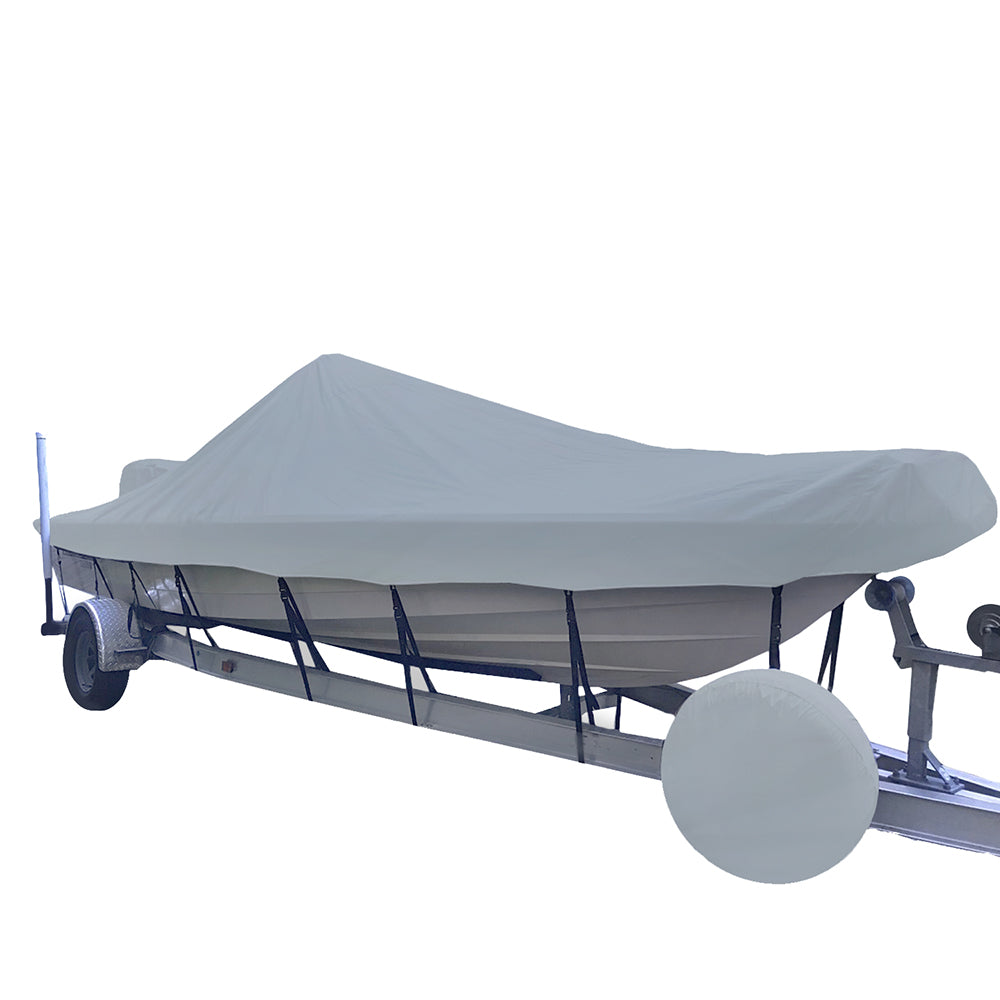 Carver Sun-DURA Styled-to-Fit Boat Cover f/24.5 V-Hull Center Console Shallow Draft Boats - Grey