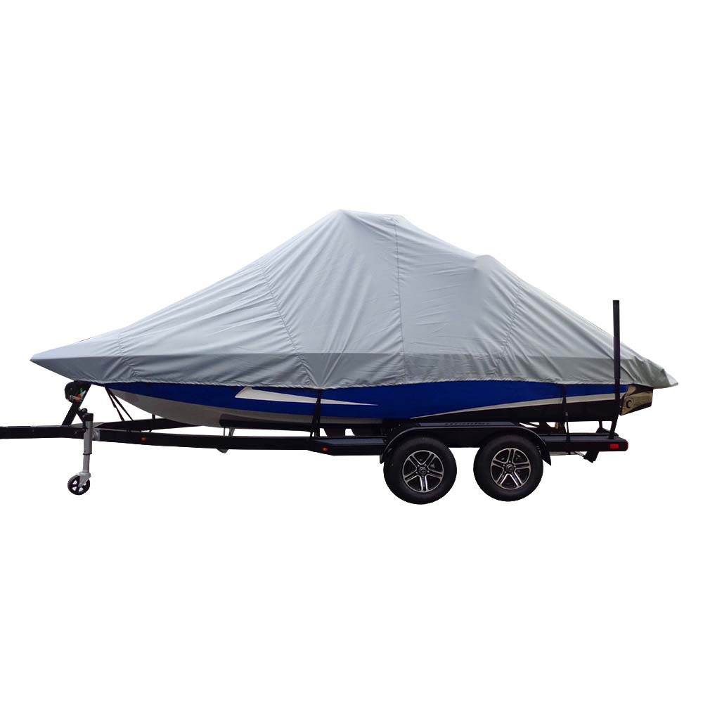 Carver Sun-DURA Specialty Boat Cover f/22.5 Inboard Tournament Ski Boats w/Wide Bow Swim Platform - Grey