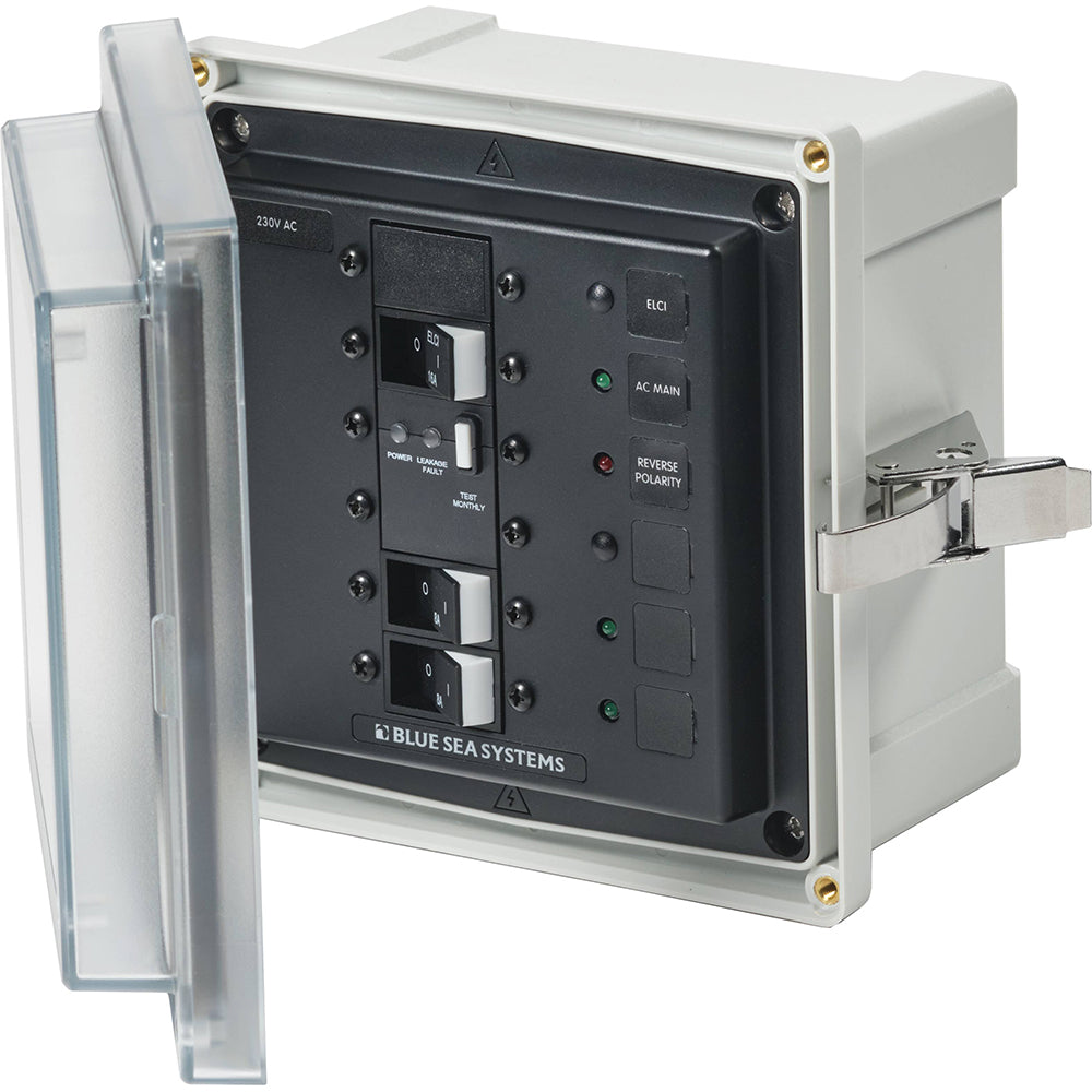Blue Sea 3122 - SMS Panel Enclosure w/ELCI (16A) 2 Branch (8A) - 230V AC